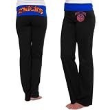 NBA New York Knicks Ladies De-Stressed Yoga Pants - Black (Medium)