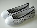 Couture Discount Ballerinas Fashion, Kinderschuhe, Punkte, weiß (BAL52B)