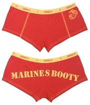 Women's Red Marines Booty Shorts