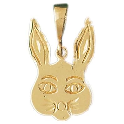 Cheap Girls Jewelry Dazzlers Solid 14k Gold Rabbit Head Charm Pendant Available in three colors from jewelsberry (weights: 3.2 grams only) For Sale