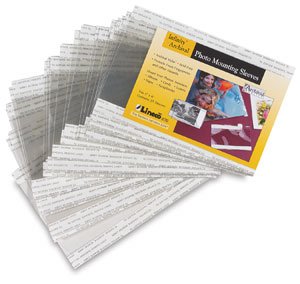 Lineco Archival Photo Mounting Sleeves - 5 x 7, Sleeves, Pkg of 25