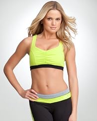 Neon Green Strappy Sports Bra - BEBE SPORT