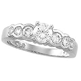 Platinum Diamond Five-Stone Engagement Ring - 1.00 Ct.