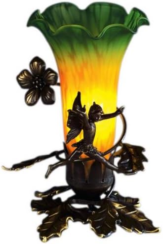 Andrea by Sadek 6.5" H Boy Fairy Accent Lamp with Amber Shade