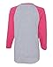 LAT Apparel Adult 100% Cotton Baseball Jersey Tee 3/4 Sleeve T-Shirt