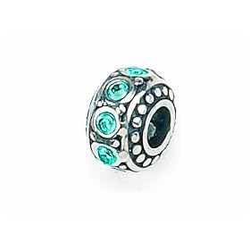Zable(tm) Sterling Silver Crystal Birthstone December Bead Charm by Finejewelers
