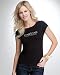 bebe Logo Hollywood Scoop Neck Tee