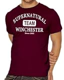 Supernatural - Team Wincester T-Shirt Burgundy, S