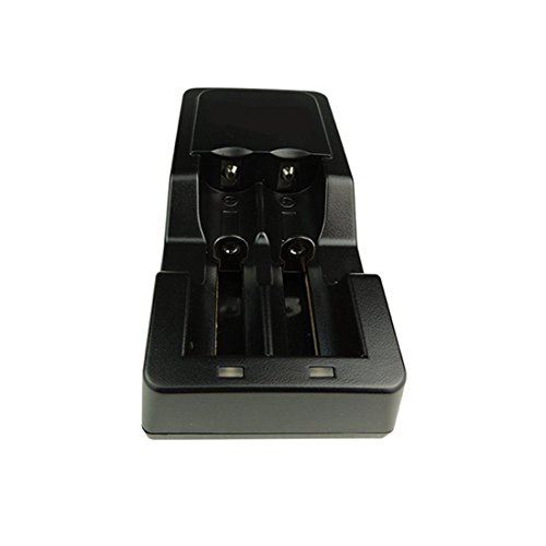 Ulink Universal 2 Slot 18650/14500/RCR123A Li-ion Battery Charger With CE, SGS, UL Certified (AC 100-240V / DC 12-24V 500mA Input)