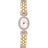 NICOLET Women's Gold-Tone Swarovski Crystal Watch with Mother of Pearl Dial. Model: NC-2052W
