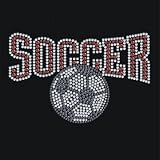 Women's Sweatshirt : Soccer - Embellished Rhinestones