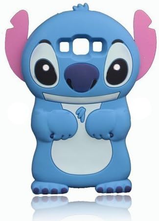 GAOJX Galaxy S3 Case,Galaxy S3 Stitch Case,3D Cute Cartoon Lilo Stitch Movable Ear Flip Stitch Silicon Gel Rubber Case Cover For Samsung Galaxy S3 i9300 [Blue]