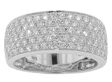 1.75 Ct. TW Micro Pave Round Diamond Anniversary Band in Wide 14k Ring