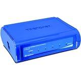TRENDnet 5-Port Ethernet Switch (5 x 10/100Mbps Auto-MDIX RJ-45 Ports) TE100-S5 (Blue)