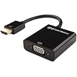 Cable Matters&reg; Gold-Plated Active HDMI to VGA Adapter (Male to Female) with 3 Ft Micro USB Cable - Black