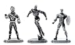 2010 San Diego Comic Con Exclusive 3 Pack sets Marvel Bronze Figures - Series #2 Iron Man, Ghost Rider and Captain America