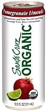 Santa Cruz Organic Sparkling Beverage, Pomegranate Limeade, 10.5-Ounce Cans (Pack of 24)