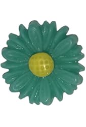 TURQUOISE SUNFLOWER DAISY Floating Charm