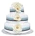 Bella Sprouts Diaper Cake, Three Tier, Blue/Crème/Brown/White