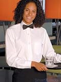 Laydown Collar Womens Dress Shirt for Business or Casual**Bonus includes Polysatin Pre-Tied Bowtie