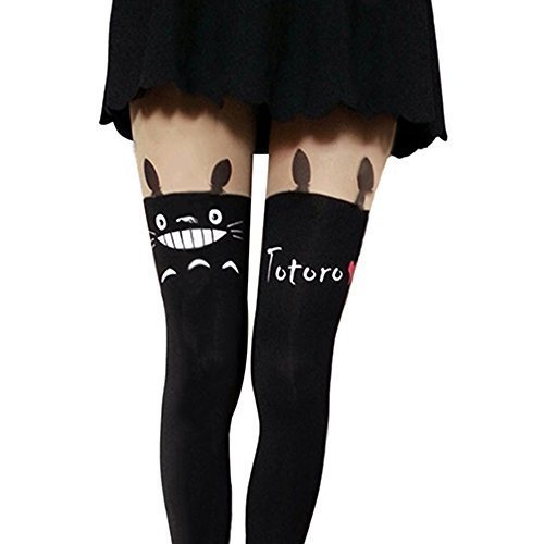 Sanwood Women's Socks Cartoon Animal Tattoo Tights Pantyhose