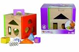 Eichhorn 100002224 - Holz-Steckbox bunt, Steckwürfel inklusive 14 Steine, 14,5x14,5x15 cm -