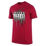 Air Jordan Parental Advisory Tee by Jordan Apparel (Varsity/Red-Silver)(Size=XXXX-LARGE)