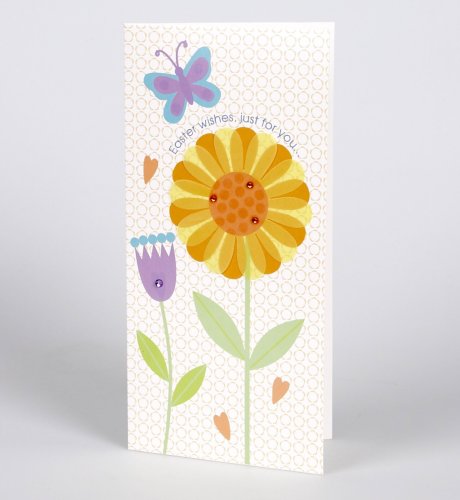 Tracing Paper Flower Hand Crafted Easter Card