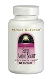 Super Amino Night 120 Tabs (Advanced Amino Acid Formula) support normal growth and functioning of all bodily organs, including the heart, brain, liver, kidneys, and sex organs -- Source Naturals
