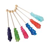 ASSORTED SWIZZLE ROCK CANDY STICKS, 72 COUNTS