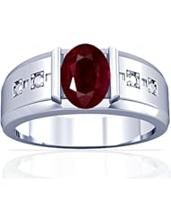 14K White Gold Oval Cut Ruby Solitaire Ring (GIA Certificate)