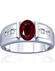 14K White Gold Oval Cut Ruby Solitaire Ring (GIA Certificate)