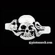 Sterling Silver Pirate Skull & Snake Ring