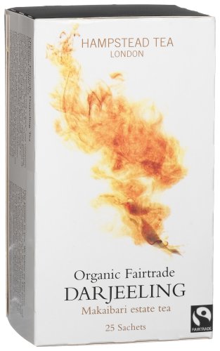 Hampstead Tea Organic Fairtrade Darjeeling Tea, 25-Count Boxes (Pack of 3) by Darjeeling Teas