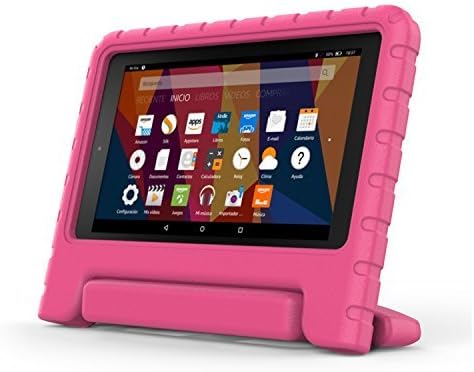 ORANEA Fire 7 2015 Case - Kids Friendly Shockproof Convertible Handle Stand Cover for Amazon Fire Tablet (7 inch Display - 5th Generation, 2015 Release Only) (Rose-2)