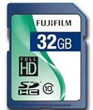Fujifilm 32GB SDHC Class 10; 32768 MB; Secure Digital High-Capacity (SDHC); Blue (P10NM00580A)