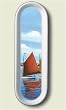 NAUTICAL Rainbow Cats SAILBOATS Decorative Ceramic Spoon Rest