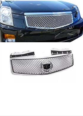 JX Accessories 03-07 Cadillac CTS Luxury V-Style Front Mesh Grille and Emblem Holder, Chrome