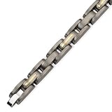 Men's 14K Gold and Titanium Link Bracelet
