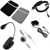41tQ%2BgfsyML. SL160  Amazon Kindle 2 eBook Reader Accessories Bundle Pack: Black / Gray Reversible Neoprene Sleeve Case, Car Charger, Wall / Travel / AC Adapter Charger, Earphones, and a Clip on eBook Reading Light / LED