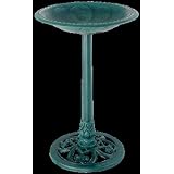 Pedestal Resin Bird Bath, 28 Green by Gardman