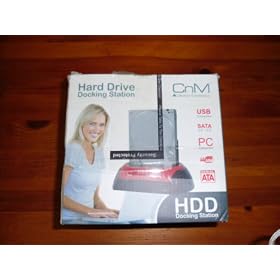 CnM Hard Drive Docking Station 3.5inch and 2.5inch Desktop and Notebook sized SATA drives docking station