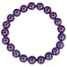 Genuine 8mm Amethyst Beaded Stretch Bracelet