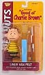 5" Good ol' Charlie Brown Linus Van Pelt Action Figure with Philosophy Book, Security Blanket, and "Chatting" Wall