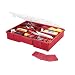 Stack-On SBR-18 17 Compartment Parts Storage Organizer Box with Removable Dividers, Red