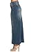 Women's Stone Washed Long Denim A-line Maxi Skirt