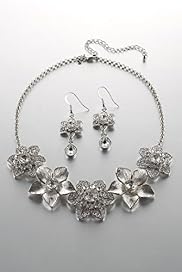 Per Una Floral Necklace Earrings Set