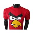 Angry Birds Mens Red Face Shirt (Medium) - Red