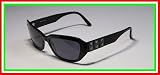 ORIGINAL DANIEL SWAROVSKI 593 BLACK FRAME GRAY LENSES SUNGLASSES WITH RHINESTONES/STRASS/CRYSTALS - 100% UVA/UVB protection