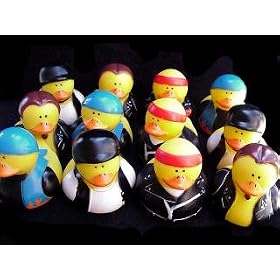 One Dozen (12) Motorcycle Biker Rubber Ducks by
